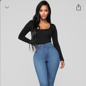 Fashion Nova thin waist jeans